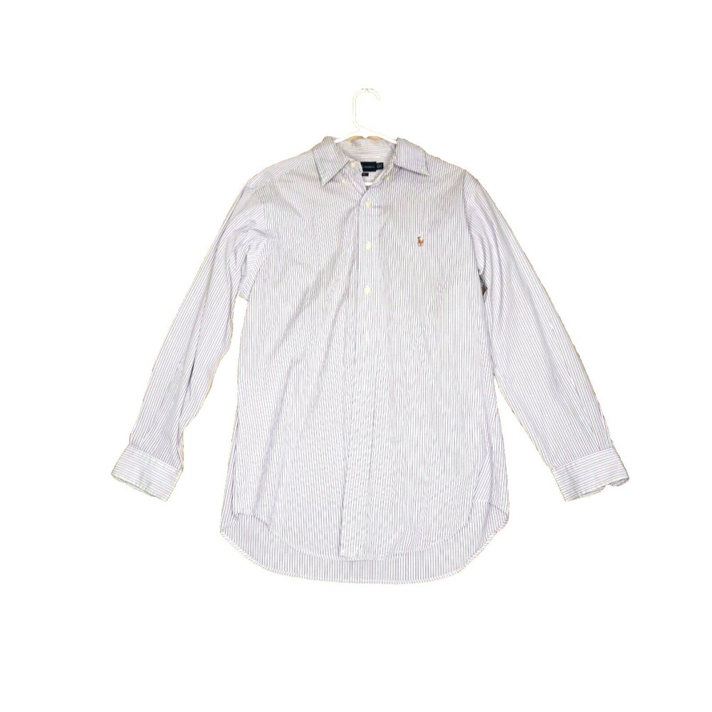 Ralph Lauren Button Down Shirt Men's Large Long Sleeve Classic Fit Stripe